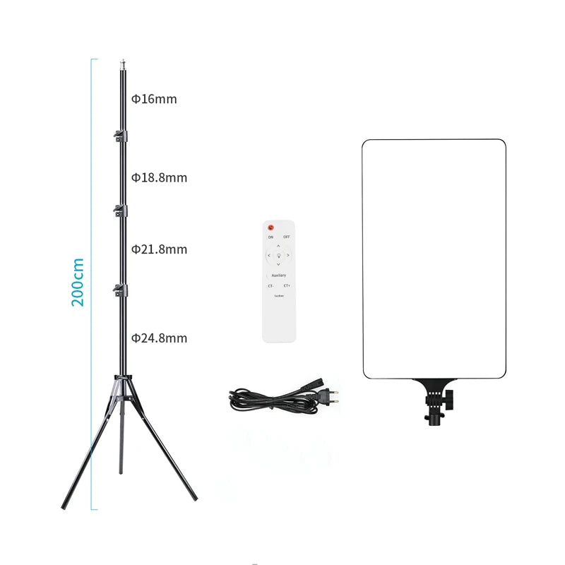 Lumière de Studio Photo LED pour Éclairage de Maquillage, Appareil Photo Portable, Lampe de Panneau de Photographie Statique, Vidéo, 2700K-7500K