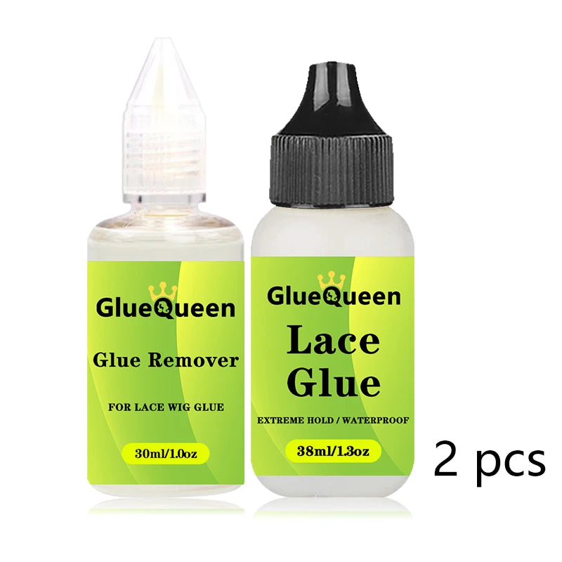 38ml 1.3oz Wig Glue, Waterproof Hair Replacement Adhesive, Sweatproof and 30ml 1oz Glue Remover for Lace Front Wig