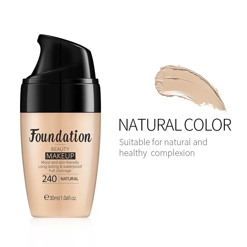 LAIKOU Long Lasting Moisturizing Liquid Foundation Natural Face Cosmetics Brighten Skin Tone Face Base Makeup 30ml