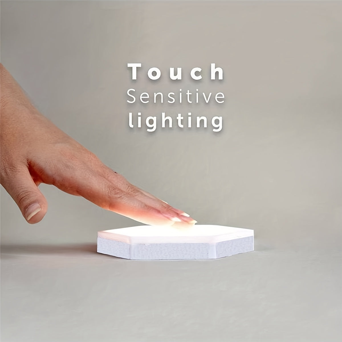 Hexagon LED Wall Lamp - Touch-Controlled, Dimmable, Remote & Battery-Powered, Space-Themed Decor