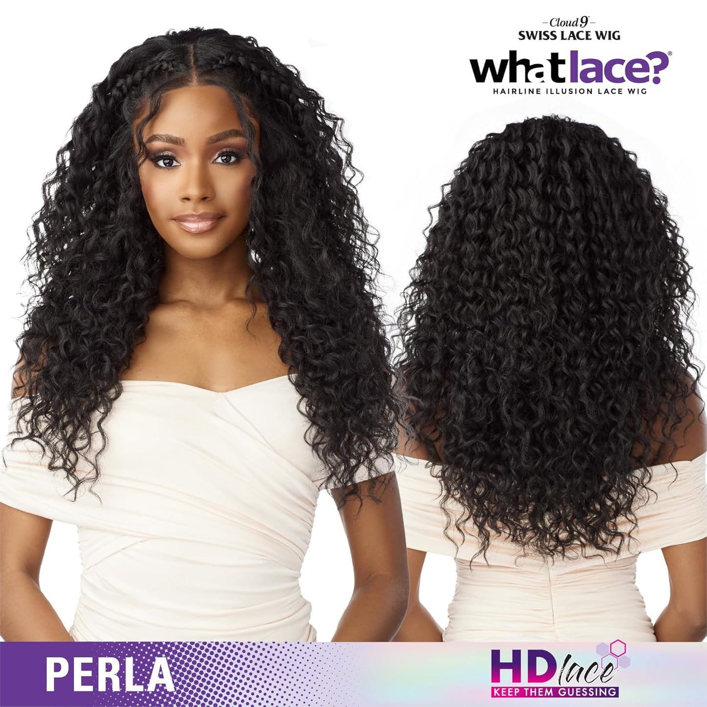What Lace 13X6 Wigs - Perla Lacefrontal Hand Tied Glueless Synthetic with Natural Density Preplucked Hairline (BALAYAGEHAZELNUT)