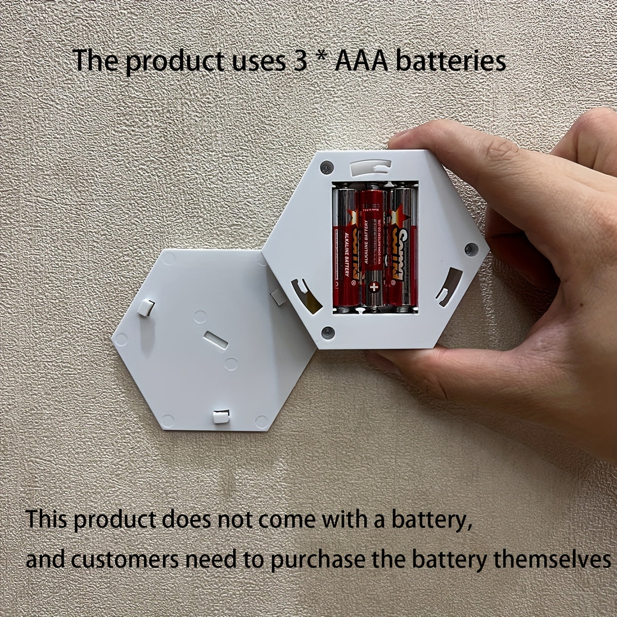 Hexagon LED Wall Lamp - Touch-Controlled, Dimmable, Remote & Battery-Powered, Space-Themed Decor