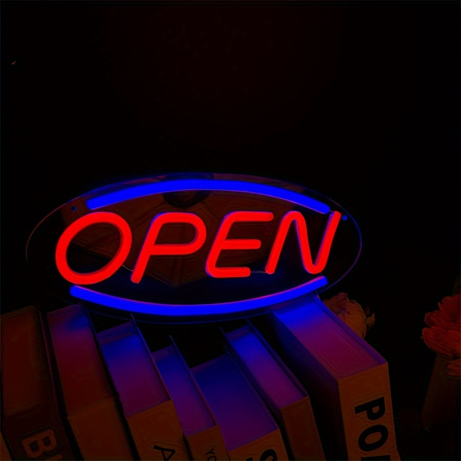 CTTNSL "OPEN" LED Neon Sign - Energy-Efficient, Touch-Controlled Wall Art with USB Power, 13.78x5.9in Acrylic & LED, 5V USB Interface Electronic lamp Ideal for Bars, Cafes, Hotels & Outdoor Decor
