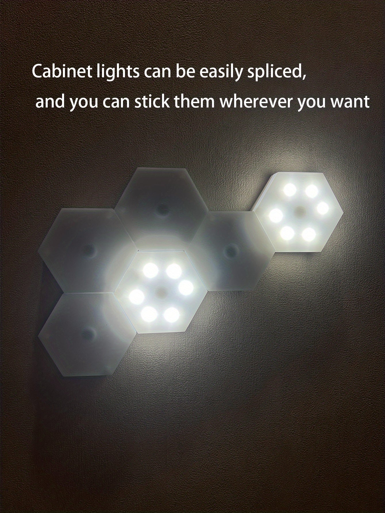 Hexagon LED Wall Lamp - Touch-Controlled, Dimmable, Remote & Battery-Powered, Space-Themed Decor
