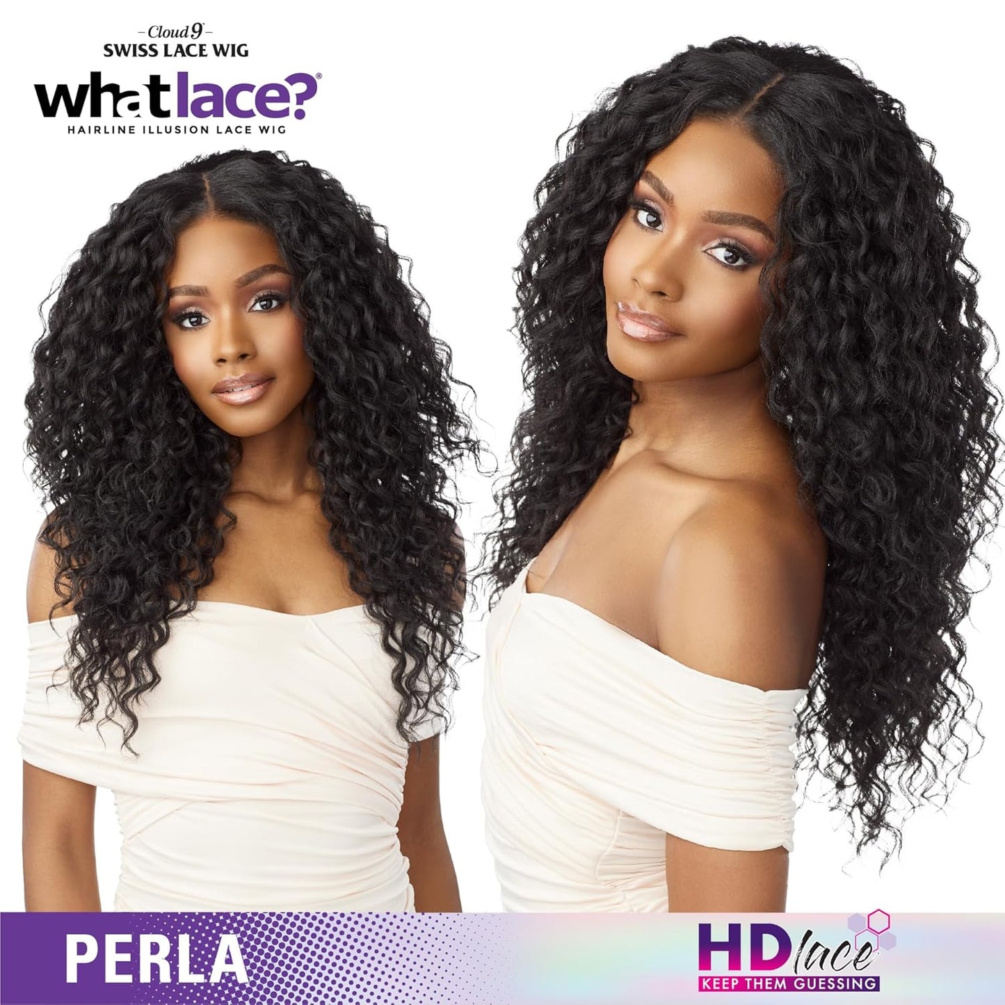 What Lace 13X6 Wigs - Perla Lacefrontal Hand Tied Glueless Synthetic with Natural Density Preplucked Hairline (BALAYAGEHAZELNUT)