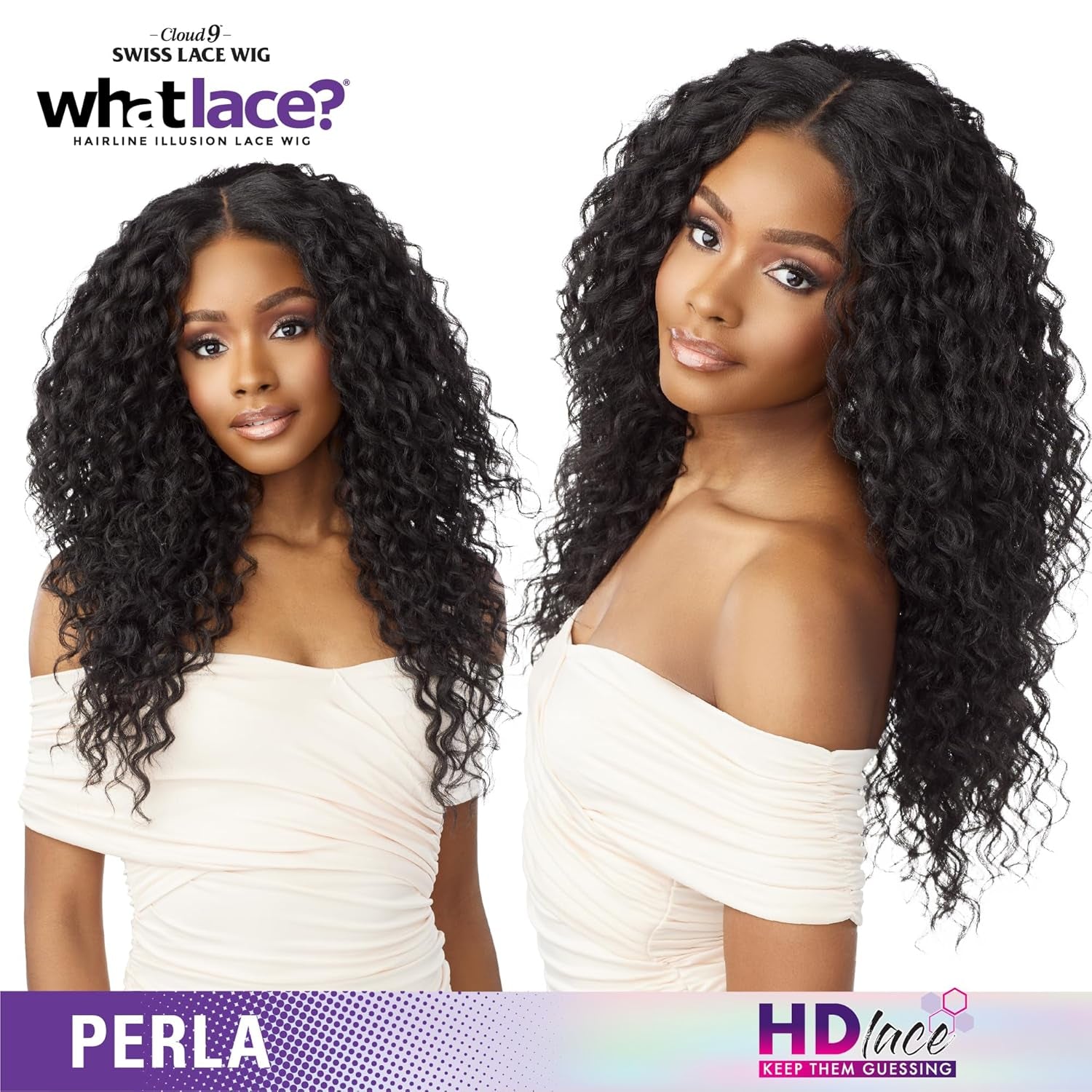 What Lace 13X6 Wigs - Perla Lacefrontal Hand Tied Glueless Synthetic with Natural Density Preplucked Hairline (BALAYAGEHAZELNUT)