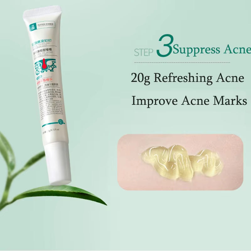 3Pcs/Set Salicylic Acid Oil Control Facial Skin Care Sets Serum Facial anti Acne Removal Moisturizing Face Skin Care Kit