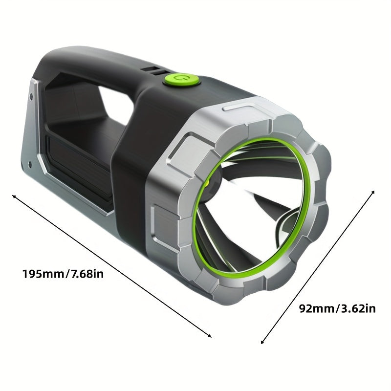 1pc High-Intensity LED Flashlight with Rechargeable 4000mAh Battery, Design, Magnetic Base & COB Side Lamp – Perfect for Camping, Fishing, Hunting, Car Repairs & Emergencies, Camping Essentials | Robust Flashlight Design |