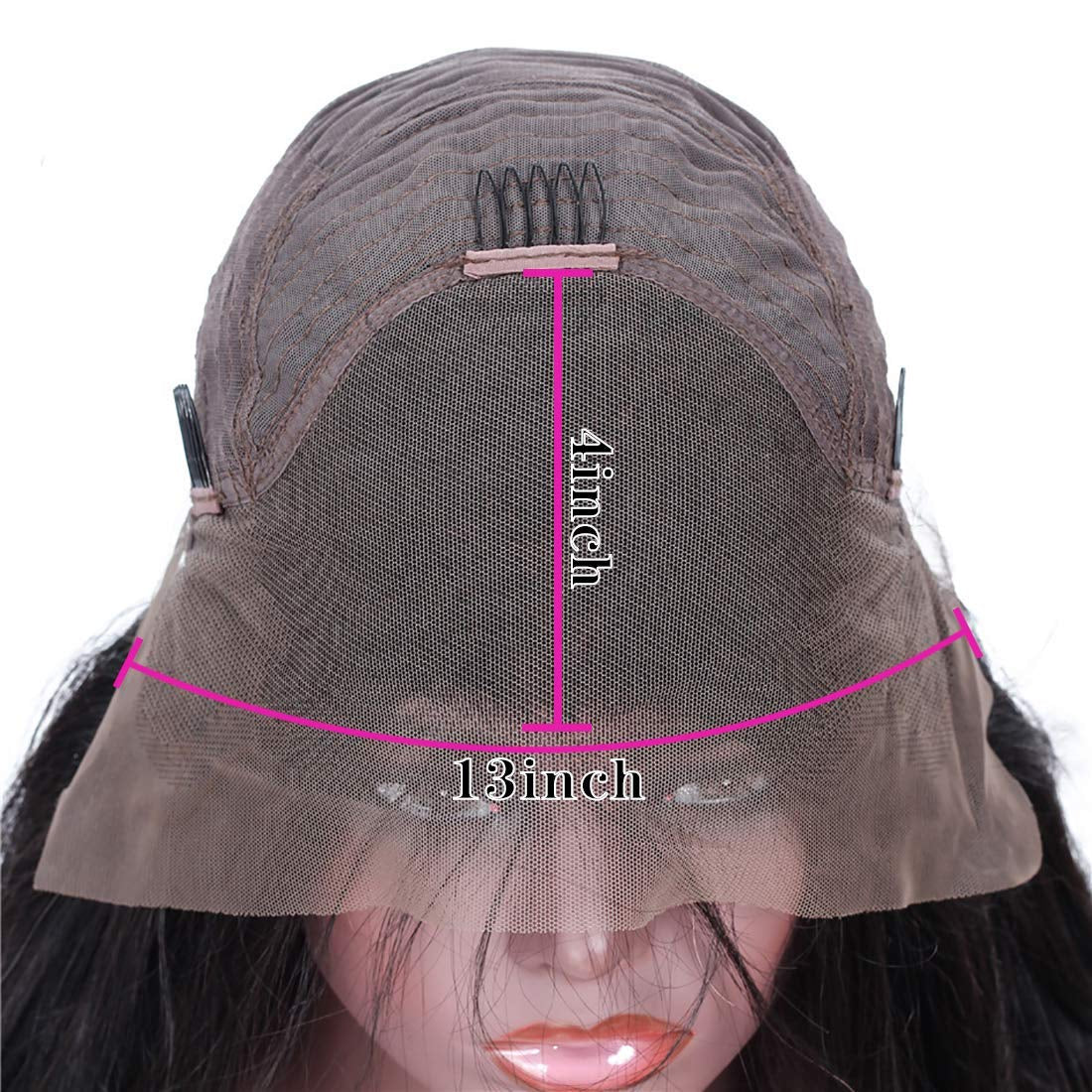 Water Wave Lace Front Wigs Human Hair 13X4 HD Lace Front Wigs Glueless Brazilian Virgin Human Hair Wigs Pre Plucked with Baby Hair 180% Density Wet and Wavy Curly Wigs for Women Natural Black 26 Inch