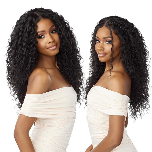 What Lace 13X6 Wigs - Perla Lacefrontal Hand Tied Glueless Synthetic with Natural Density Preplucked Hairline (BALAYAGEHAZELNUT)