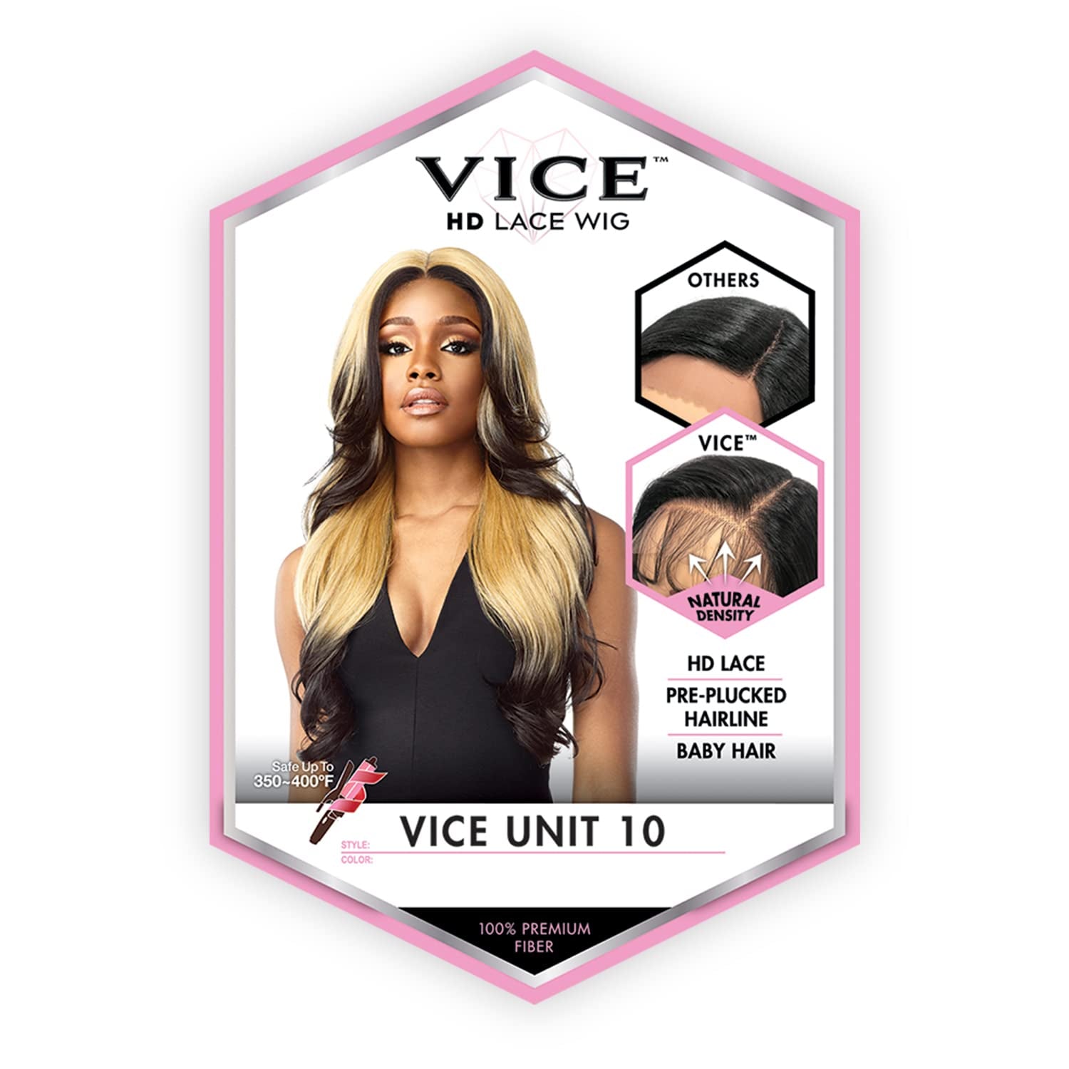 Vice Lace Front Wigs - Unit 10 5 Inch Deep Part Synthetic Preplucked Hairline (LT613/BLUE)