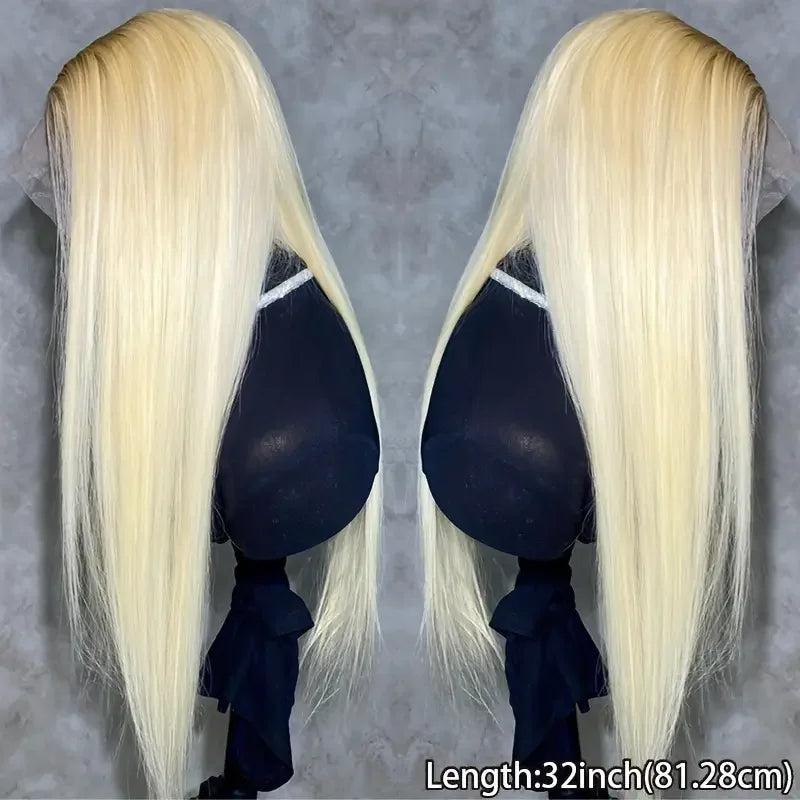 Perruque Lace Frontal Wig brésilienne naturelle, cheveux lisses, blond 613 Hd, densité 220, 13x6, 13x4, couleur, pour femmes