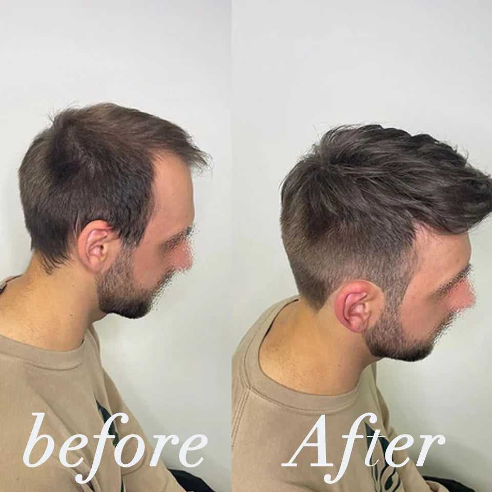 Perruque de cheveux humains en dentelle française avec PU pour homme, toupet confortable, vague naturelle, système de remplacement, prothèse capillaire masculine durable