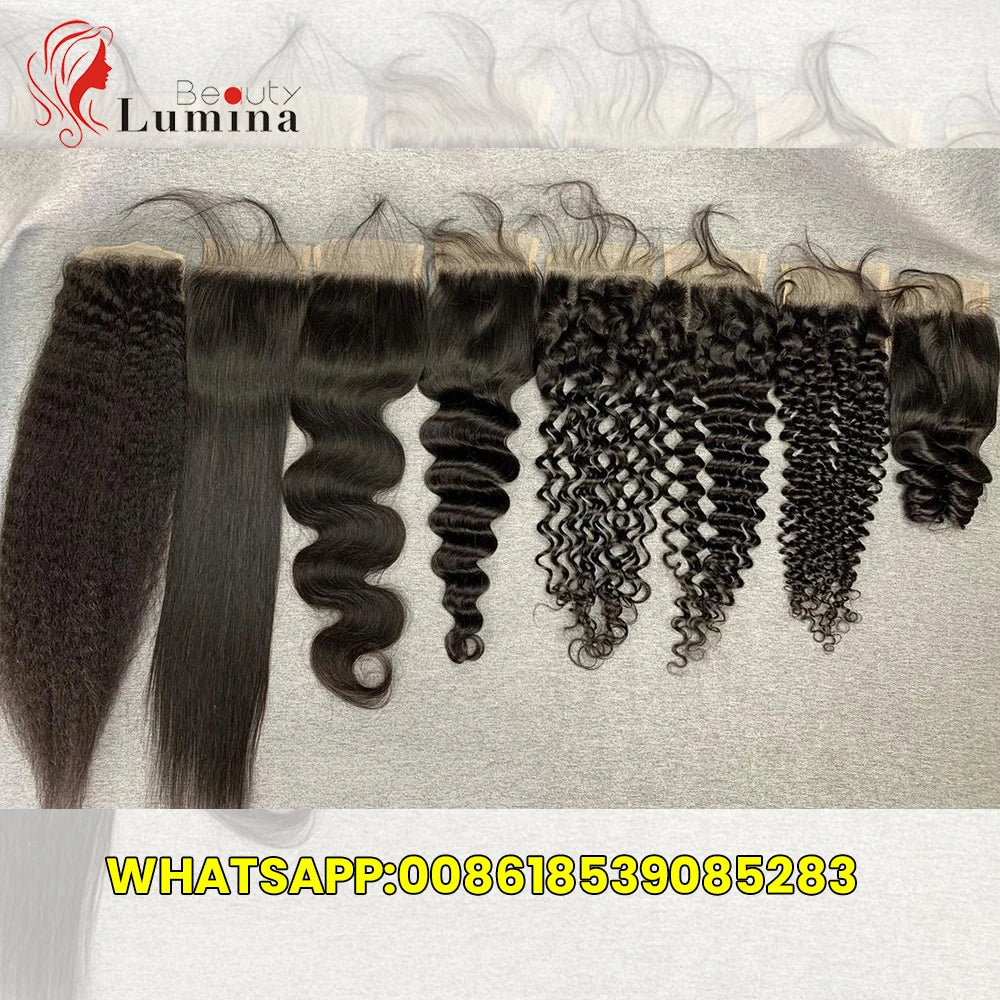 Fermeture frontale en dentelle fermeture droite péruvienne 5x5 100% cheveux humains droite 13x4 dentelle frontale couleur naturelle Remy cheveux dentelle suisse