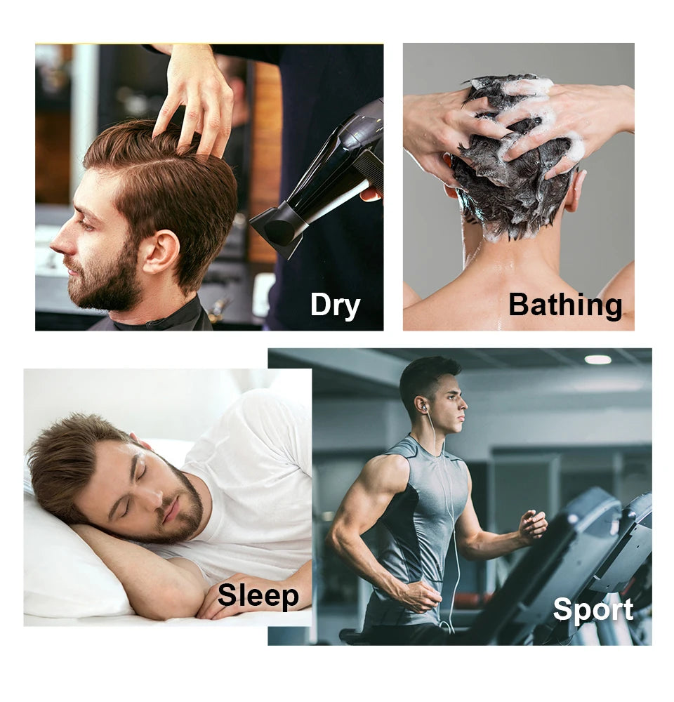 Perruque de cheveux humains en dentelle française avec PU pour homme, toupet confortable, vague naturelle, système de remplacement, prothèse capillaire masculine durable