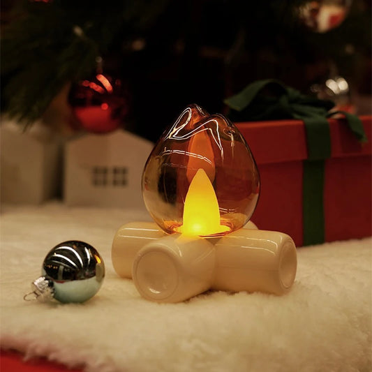 LED flamme feu ampoule lampe de Table de chevet effet cheminée éclairage d'ambiance pour chambre décor à la maison hôtel Bar fête veilleuses