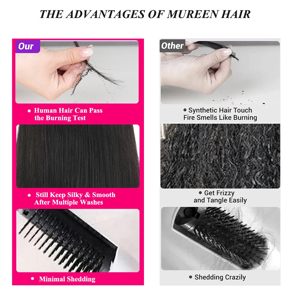 250% densité cheveux raides 13x6 HD dentelle frontale perruque cheveux humains 13x4 pleine dentelle avant perruque pour les femmes perruques de cheveux humains