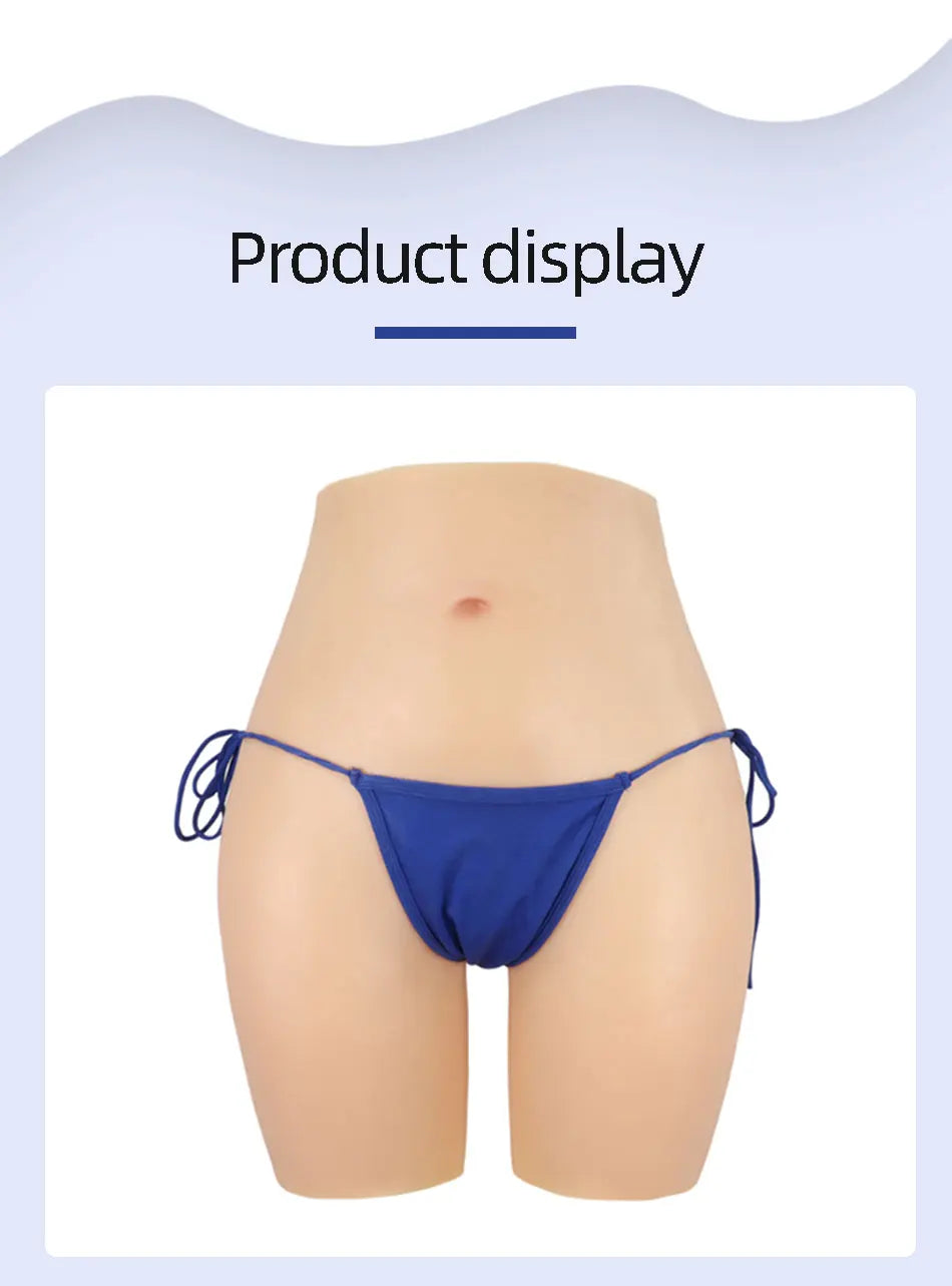 YUERUGOU Culotte vaginale réaliste en silicone pour transexuelle, pantalon de chatte Crossdresser, sexe Éltransgenre, faux sous-vêtements, élévateur de hanche, mise à niveau