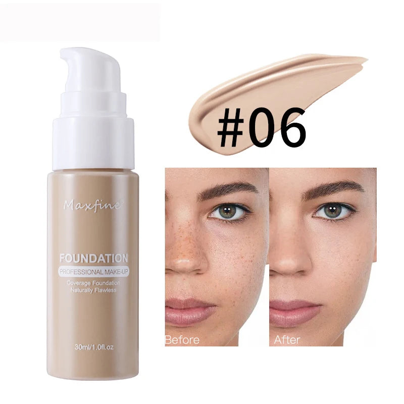 Fond de teint liquide résistant à la sueur, correcteur efficace, maquillage imperméable, cosmétiques professionnels