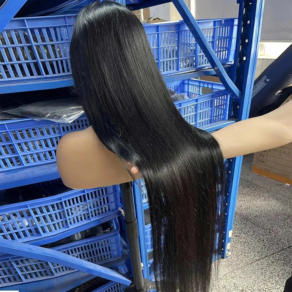 40 pouces os droit 13x6 HD Transparent dentelle frontale perruques de cheveux humains 250% brésilien 360 13x4 pleine dentelle avant perruques pour les femmes