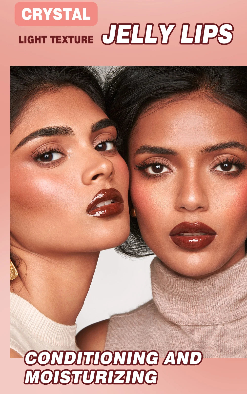 Brillant à lèvres repulpant marron nu, huile hydratante colorée, teinte transparente, Tube souple, maquillage, beauté, soins pour les lèvres, 12g