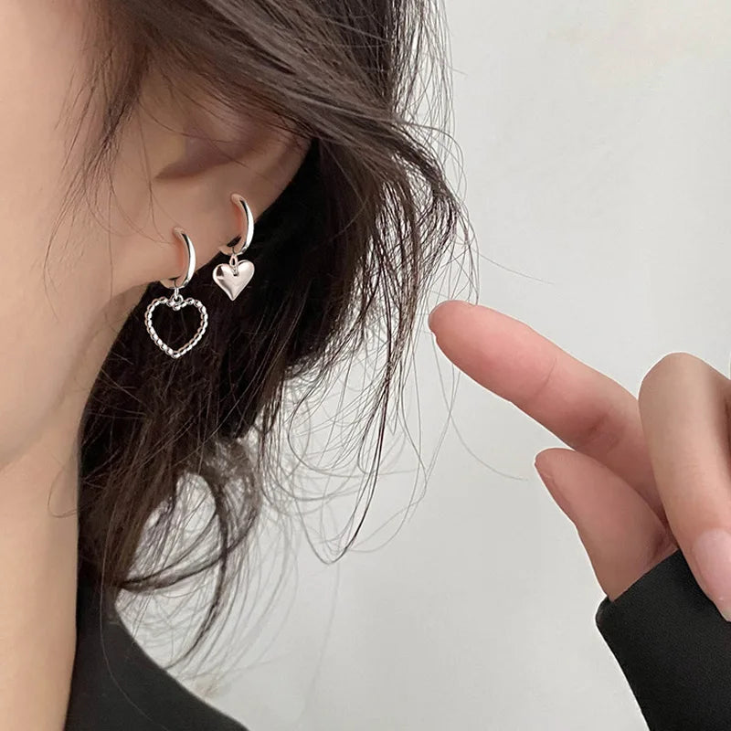 Boucles d'oreilles en forme d'étoile et de strass pour femmes, petites et simples, à la mode, Punk, croix, lune, soleil, bijoux de fête, vente en gros