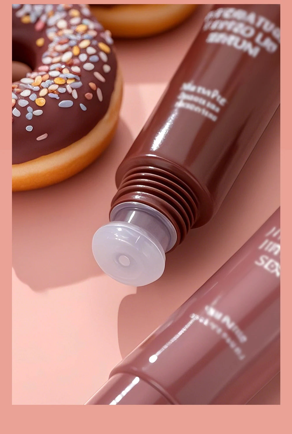 Brillant à lèvres repulpant marron nu, hydratant, sérum coloré, teinte transparente, Tube souple, maquillage, beauté, soins pour les lèvres