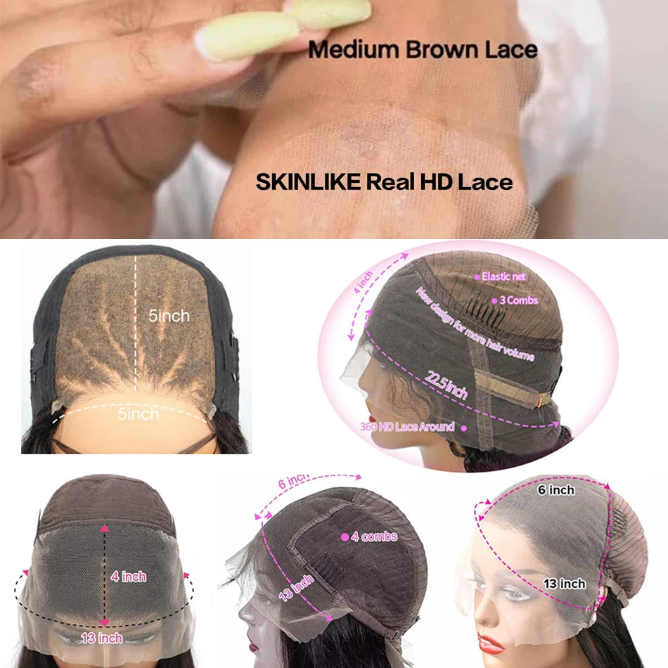 Perruque Lace Front Wig naturelle lisse, cheveux humains, Transparent HD, 13x4, 13x6, pre-plucked, 5x5, HD, Lace Closure, Beliself