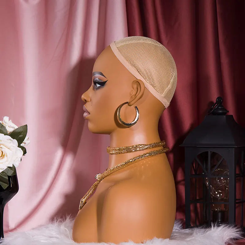 Tête de Mannequin en PVC pour Exposition de Perruques, Modèle Réaliste avec Couvercle Astronomique