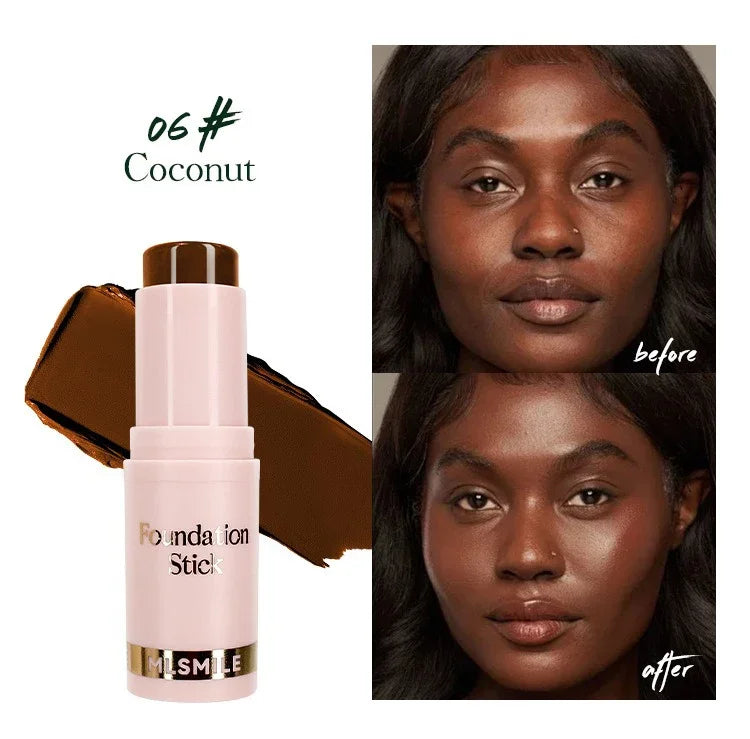 Fond de teint en bâton pour le visage, couverture complète, peau foncée, maquillage durable, contrôle de l'huile, correcteur, crème de Base, primaire naturel mat