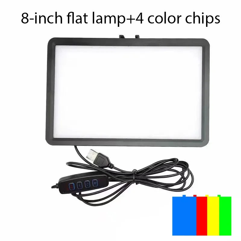 VIKEFON 3000K-6000K LED photographie vidéo panneau lumineux éclairage Photo Studio lampe Kit pour tirer en direct Youbube RGB filtre