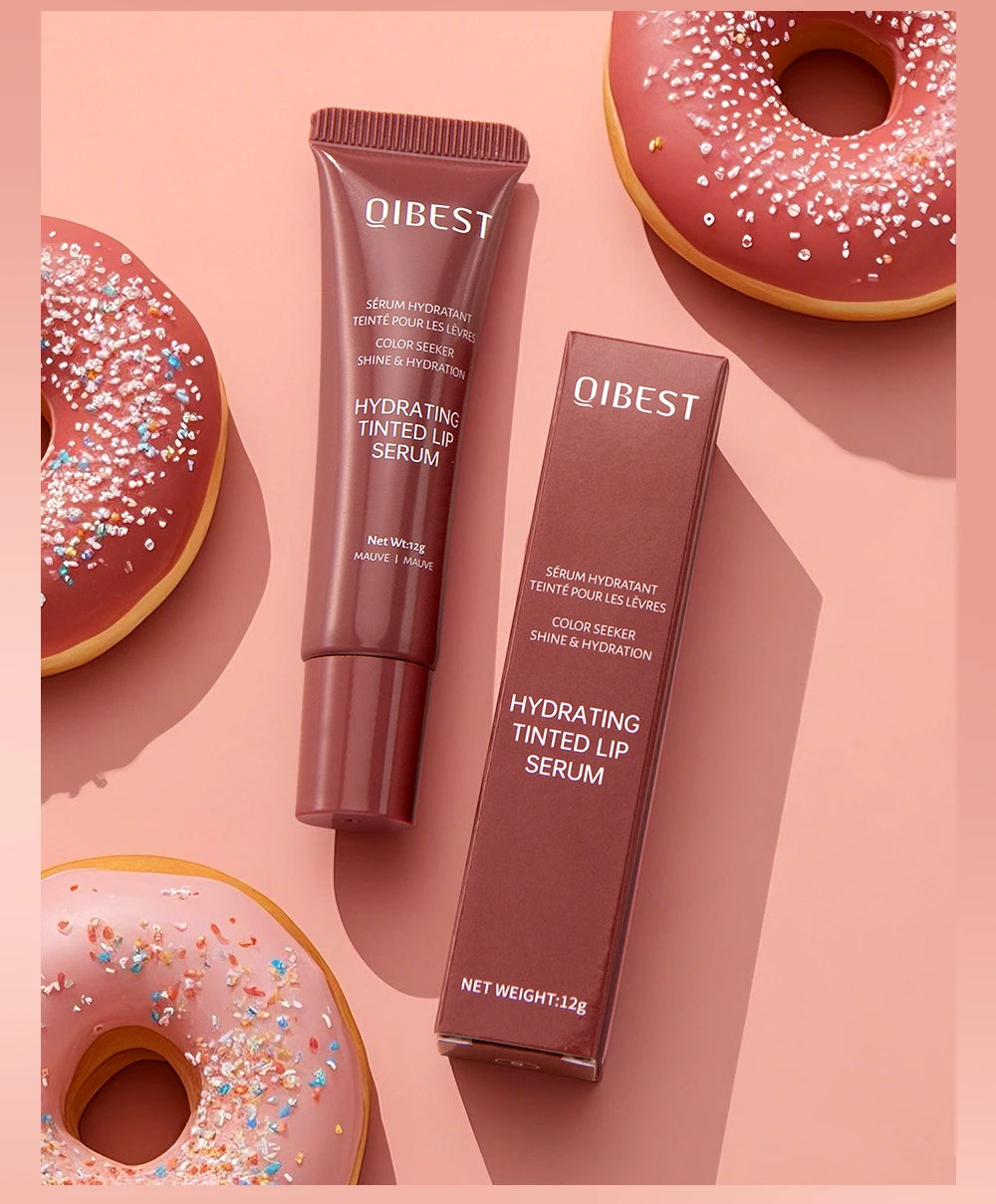 Brillant à lèvres repulpant marron nu, huile hydratante colorée, teinte transparente, Tube souple, maquillage, beauté, soins pour les lèvres, 12g