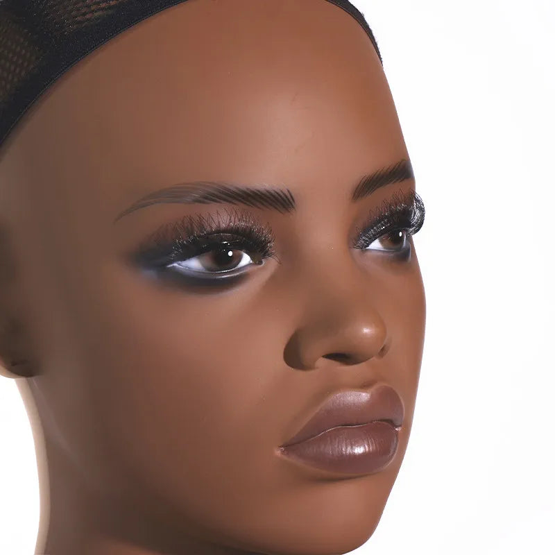 Tête de Mannequin en PVC pour Exposition de Perruques, Modèle Réaliste avec Couvercle Astronomique