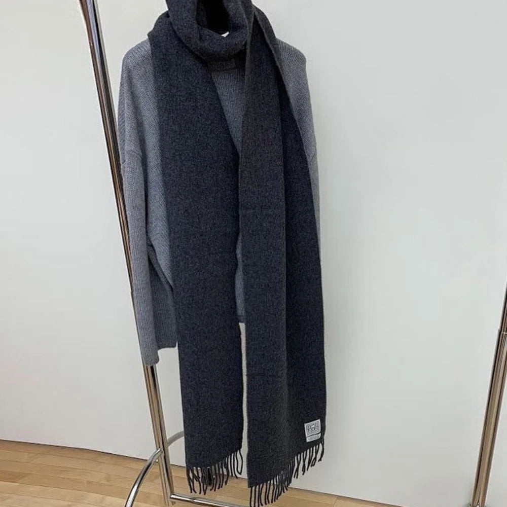 Écharpe en cachemire pour femmes, couverture épaisse et chaude d'hiver, marque de luxe, enveloppant châle, Bufanda Poncho Pashmina