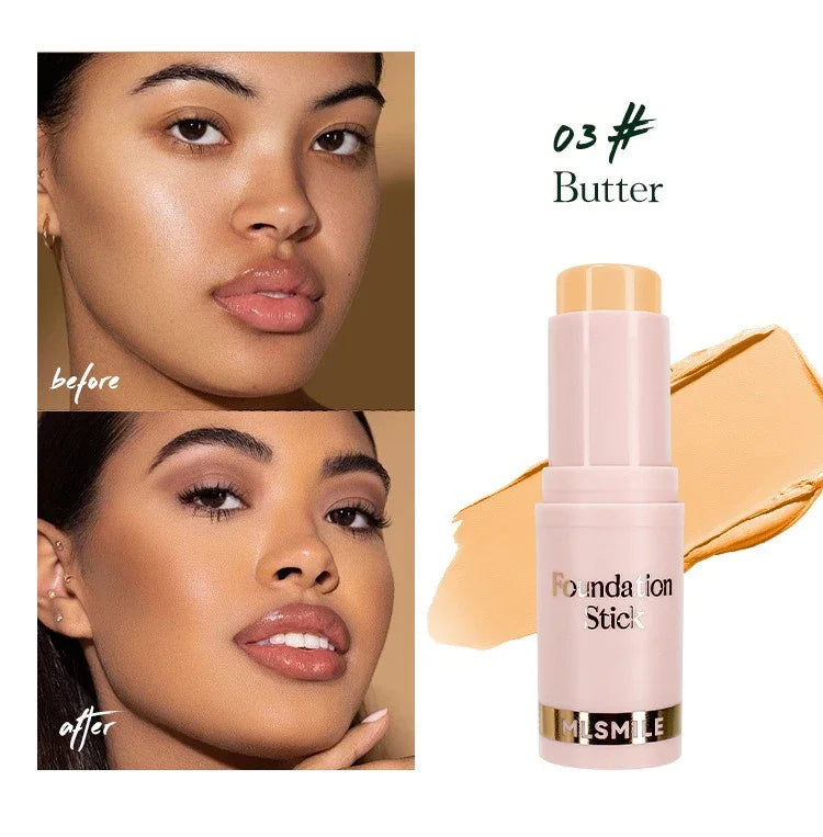 Fond de teint en bâton pour le visage, couverture complète, peau foncée, maquillage durable, contrôle de l'huile, correcteur, crème de Base, primaire naturel mat