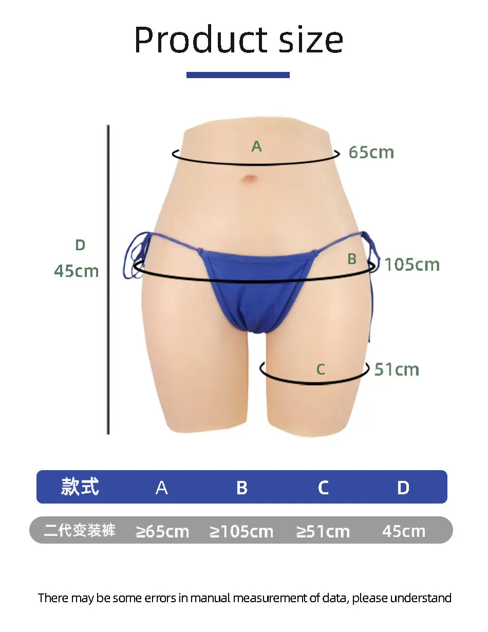 YUERUGOU Culotte vaginale réaliste en silicone pour transexuelle, pantalon de chatte Crossdresser, sexe Éltransgenre, faux sous-vêtements, élévateur de hanche, mise à niveau
