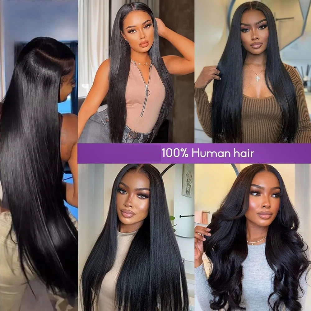 Pince à cheveux péruvienne Ins cheveux humains Extension de cheveux sans couture couleur noire naturelle cheveux 100 grammes 8 pièces