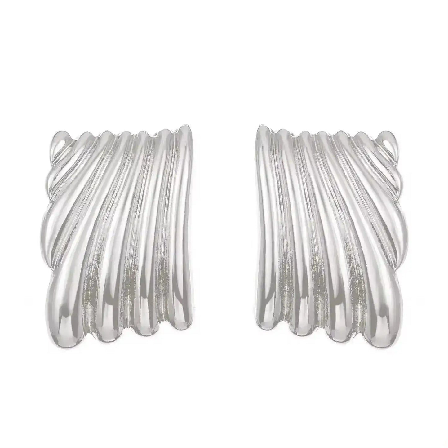 Boucles d'Oreilles Exagérées en Or pour Femme, Bijoux en Métal, Grand Cuir oral elu, Tendance, Nouvelle Collection 2024