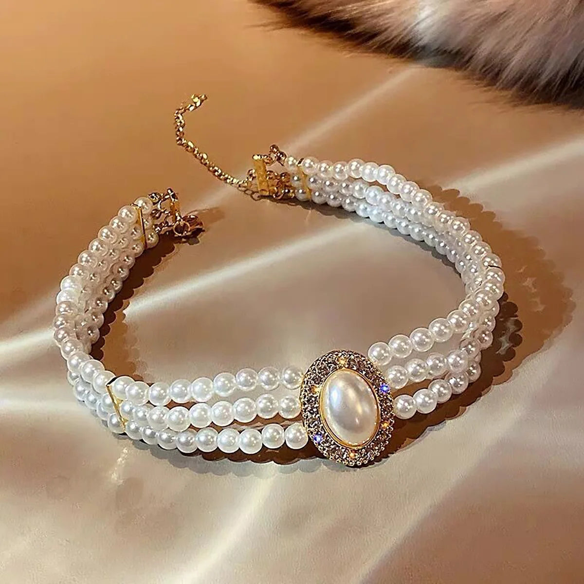 AINAMEISI 3 pièces mode mariée blanc multicouche Imitation collier de perles ensemble robe accessoires de mariage