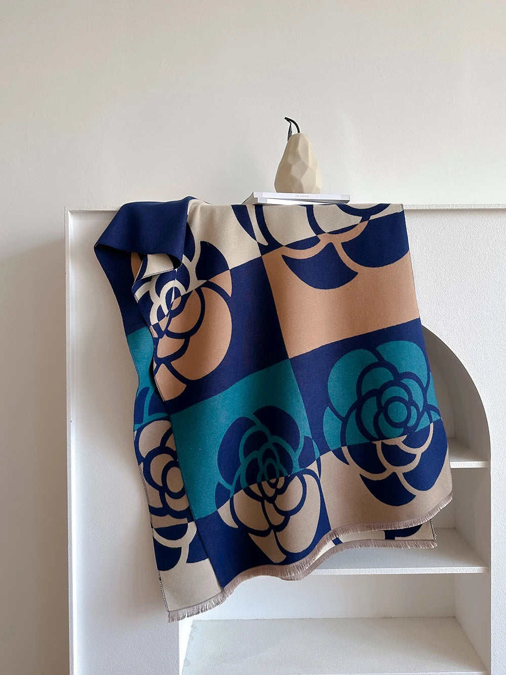 Écharpe en cachemire pour femmes, couverture épaisse et chaude d'hiver, marque de luxe, châle enveloppant, Bufanda, Poncho Pashmina, 2024