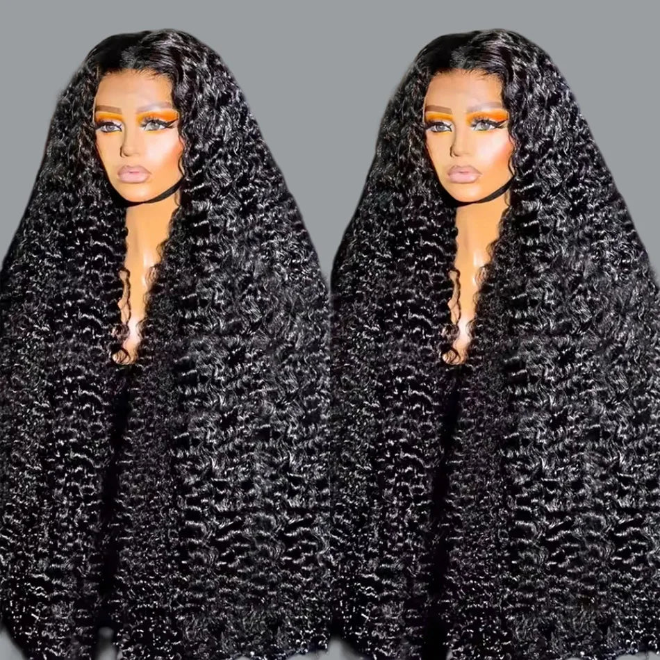 Perruques de cheveux humains à dentelle frontale HD 13x6 360, densité 250, 40-46 pouces, ondulation profonde, pré-épilées, pour femmes noires