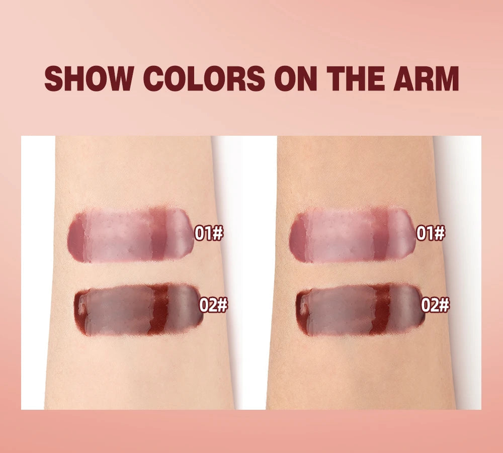 Brillant à lèvres repulpant marron nu, huile hydratante colorée, teinte transparente, Tube souple, maquillage, beauté, soins pour les lèvres, 12g