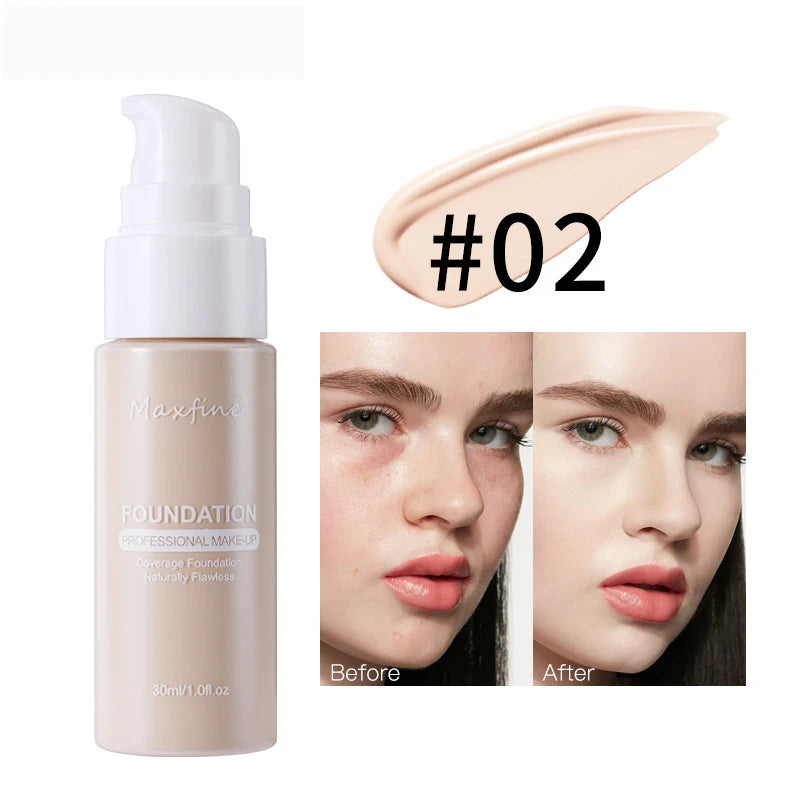 Fond de teint liquide résistant à la sueur, correcteur efficace, maquillage imperméable, cosmétiques professionnels