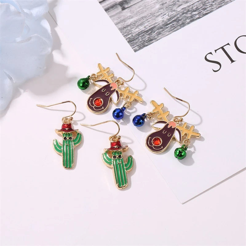 Boucles d'oreilles pendantes en Imitation de perles pour femmes, élégantes, flocon de neige, cloche délicate, boîte-cadeau, boule de fourrure, clou pour filles, accessoire de bijoux de fête