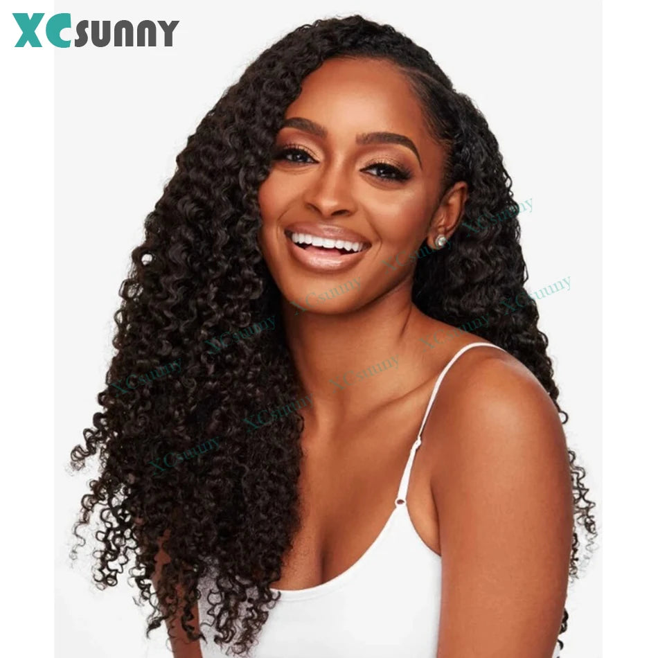 Extensions de Cheveux Humains Bouclés à réinitialisation en PU pour Femme, Sans Couture, 27 Blonde