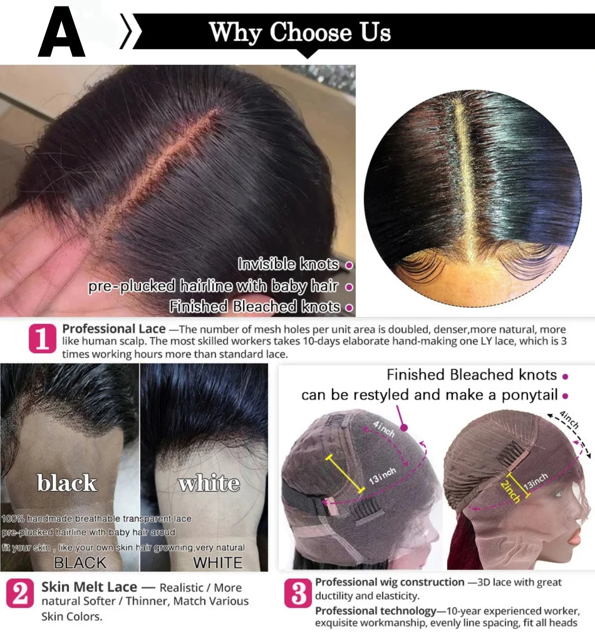 Perruque brésilienne droite bordeaux pour femme, dentelle transparente, cheveux humains, couleur rouge, pré-plumée, 99J, 13x4