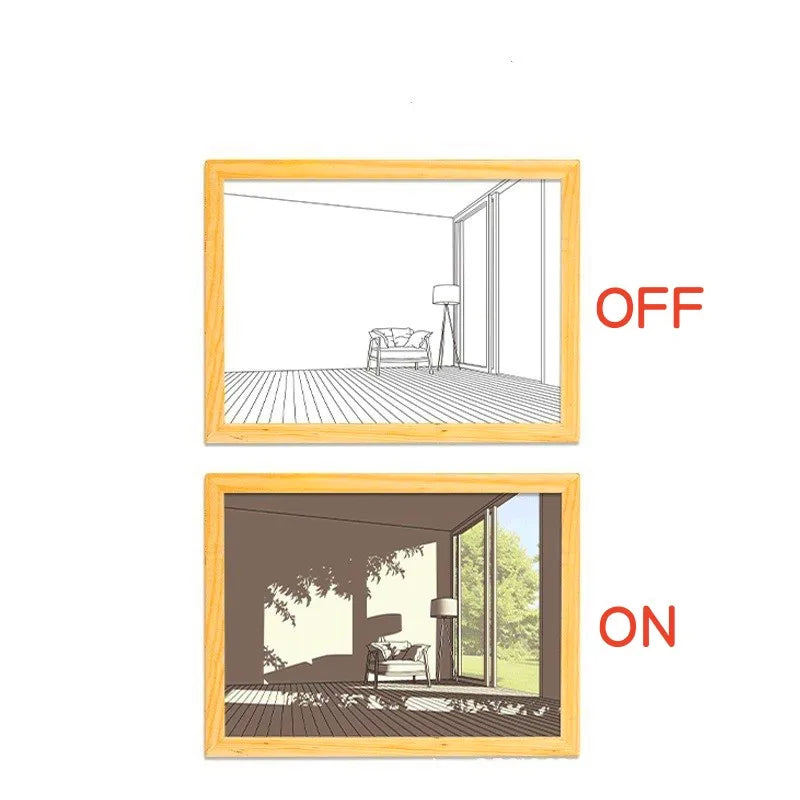 Photo applique murale peinture créative lumière USB Plug-In atmosphère romantique lampe lumière du soleil fenêtre cadre Photo art travail lumière