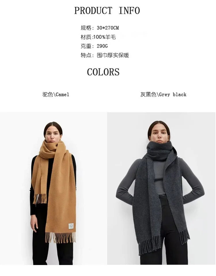 Écharpe en cachemire pour femmes, couverture épaisse et chaude d'hiver, marque de luxe, enveloppant châle, Bufanda Poncho Pashmina