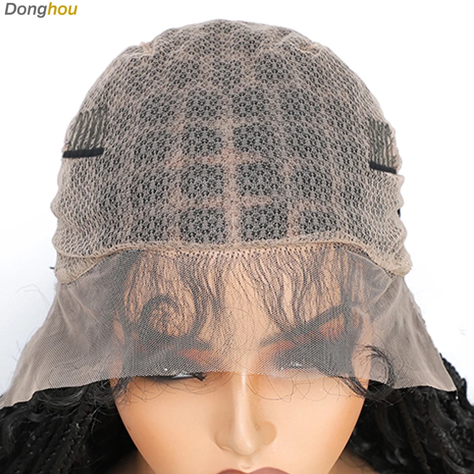 Perruques tressées sans nœuds ombrées Boho pour femmes noires 1B T30 couleurs boîte bohème tresses Perruques tresses Africaines Naturelles