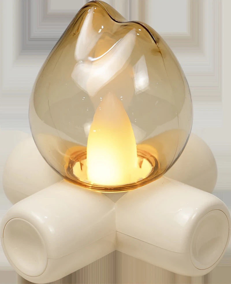 LED flamme feu ampoule lampe de Table de chevet effet cheminée éclairage d'ambiance pour chambre décor à la maison hôtel Bar fête veilleuses